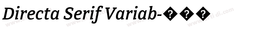 Directa Serif Variab字体转换